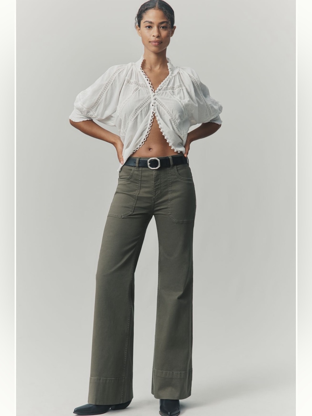Anthropologie Pilcro Rylan Relaxed High-Rise Flare Pants